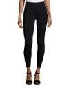 Eileen Fisher Petite Recycled Stretch Velvet Ankle Leggings In Black