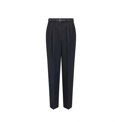 Dior Wool And Silk Trousers In Grey