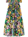 Az Factory With Lutz Huelle Off Shoulder Midi Dress In Multicolour