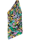 Az Factory With Lutz Huelle One Shoulder Mini Dress In Multicolour