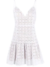 Michael Kors Corded Floral Lace Mini Slip Dress In White