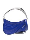 Mugler Small Shoulder Bag Spiral Curve 01 In Blue