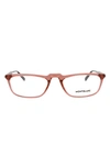 Montblanc 54mm Square Optical Glasses In Burgundy Black