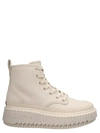 Chloé Lilli Ankle Boots Aus Canvas In Beige