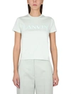 LANVIN LANVIN T-SHIRT WITH LOGO EMBROIDERY