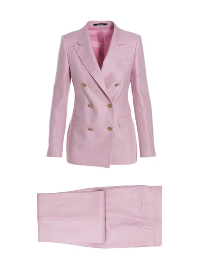 Tagliatore Parigi Tailleur  Linen In Pink