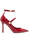 Valentino Tiptoe 100mm Pumps In Red