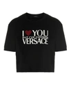 Versace Slogan-print T-shirt In Black