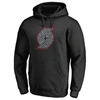 Fanatics Branded Black Portland Trail Blazers Static Logo Pullover Hoodie In Black
