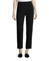St John St. John Collection 'jennifer' Crepe Marocain Ankle Pants In Caviar