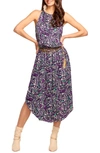 Ramy Brook Printed Audrey Midi Dress In Navy Butterfly