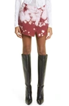 Attico ''eudra'' Pink And Bordeaux Mini Skirt In Pink/ Bordeaux