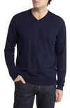 Peter Millar Crown Soft V-neck Sweater In Navy