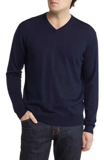 Peter Millar Crown Soft V-neck Sweater In Navy