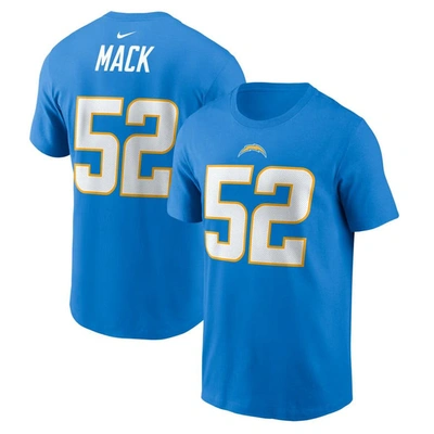 Nike Men's  Khalil Mack Powder Blue Los Angeles Chargers Player Name & Number T-shirt
