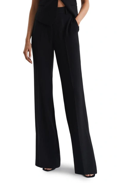 Reiss Margeaux Wide Leg Trousers In Black