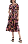 DIANE VON FURSTENBERG LINDY FLORAL STRETCH COTTON DRESS