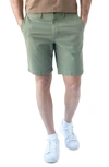 Devil-dog Dungarees 7-inch Performance Stretch Chino Shorts In Sea Spray