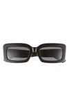 Diff Katie 52mm Gradient Rectangle Sunglasses In Grey/ Black