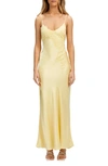 Bardot Avoco Lace Trim Midi Slipdress In Canary Yellow | ModeSens