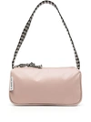 LANVIN PINK CURB SHOULDER BAG WITH MULTICOLORED STRAP IN NYLON WOMAN