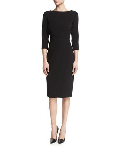 Theory Varetta Admiral Crepe Sheath Dress, Black