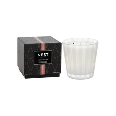 Nest Rose Noir And Oud Candle In 21.2 oz (3-wick)