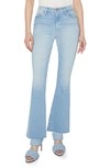 Mother The Runaway High Waist Frayed Hem Jeans In Multi