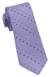 Wrk Multi Dot Silk Tie In Lilac