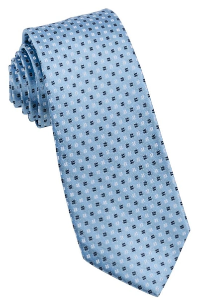 Wrk Neat Silk Tie In Metallic