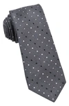 Wrk Multi Dot Silk Tie In Grey