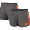 COLOSSEUM COLOSSEUM GRAY CLEMSON TIGERS PULL THE SWITCH RUNNING SHORTS