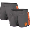 Colosseum Gray Clemson Tigers Pull The Switch Running Shorts In Gray