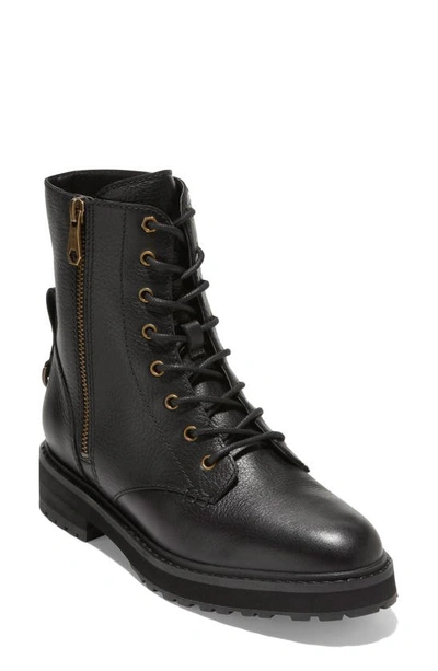 COLE HAAN WOMEN'S GREENWICH LACE UP ZIP BOOTIES 