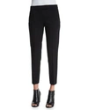 Akris Punto Ferry High-waist Straight-leg Cropped Jersey Pants In Black