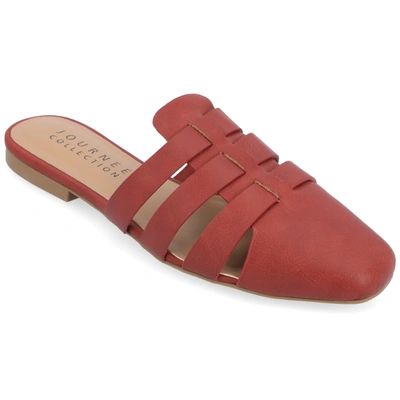 Journee Collection Women's Tru Comfort Foam Jazybell Flats Sandal In Red