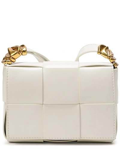 Tiffany & Fred Woven Leather Crossbody In White
