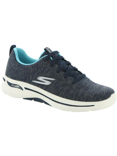 Skechers Moon Shadows Womens Polyester Lace Up Running Shoes In Blue