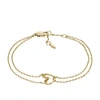 Fossil Women's Gold-tone Stainless Steel Chain Bracelet In Gold