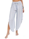 J Valdi Womens Lightweight Split Crop Wide Leg Pants In Blue