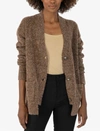 KUT FROM THE KLOTH ADDIE CARDIGAN IN BROWN