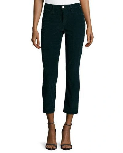 Frame Le High Straight-leg Cropped Corduroy Pants, Spruce