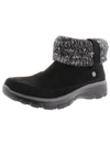 Skechers Easy Going Womens Memory Foam Knit Collar Ankle Boots In Black