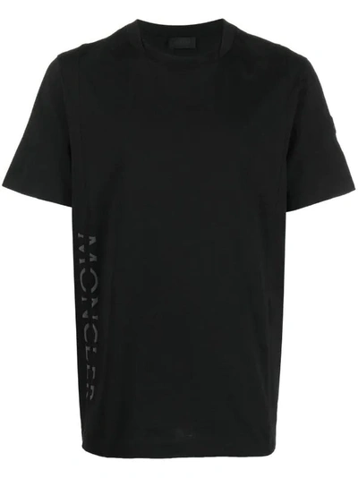 Moncler Logo-print Crew Neck T-shirt In Black