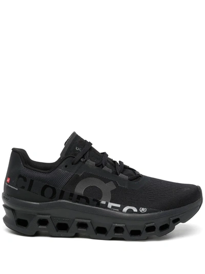 On Running Cloudmonster Low-top Trainers In Black