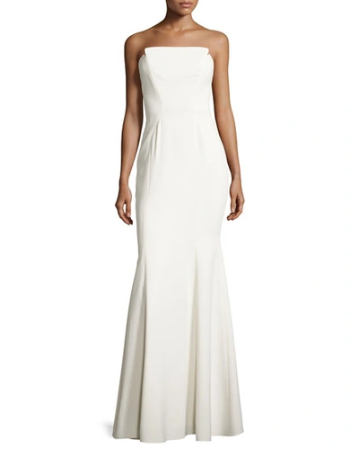 Jill Jill Stuart Strapless Structured Crepe Gown, Off White