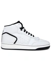 Saint Laurent Sl80 Mid Top Sneaker Cuir Meridiano Graine In White