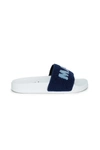 MARNI BLUE SLIDE SLIPPERS WITH MAXI-LOGO