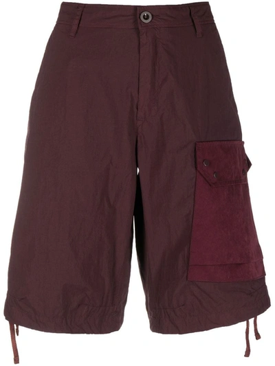 Ten C Cotton Bermuda Shorts In Purple