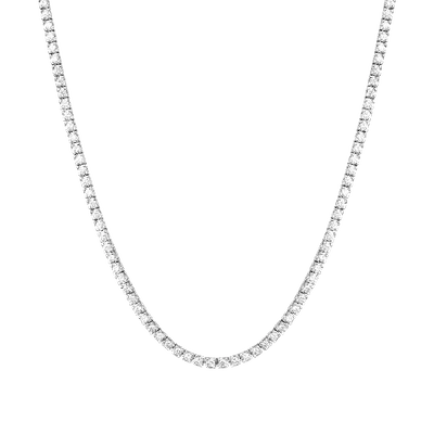 Aurate New York Classic Lab Grown Diamond Tennis Necklace In Rose